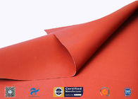 0.46 mm Red Fire Resistance Insulation Silicone Coated Glass Fiber Fabric