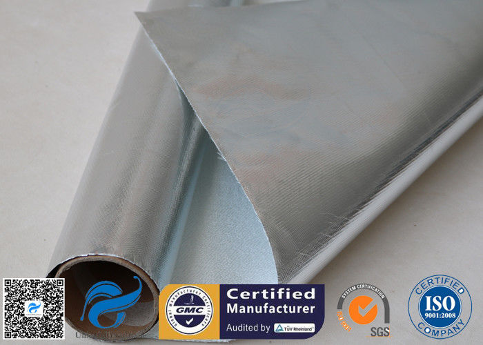 Heat Insulation Durable 880g 0.9mm Aluminium Foil Fiberglass Fabric