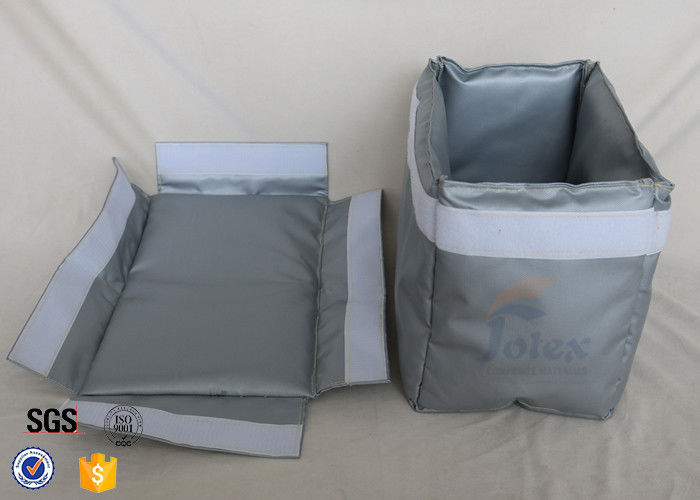 300℃ Industrial Fiberglass Jacket Removable Thermal Insulation Cover Grey