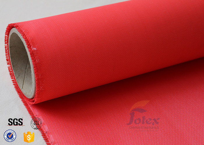Acrylic Coated Fiberglass Fire Blanket Materials Red 0.45mm Welding Protection